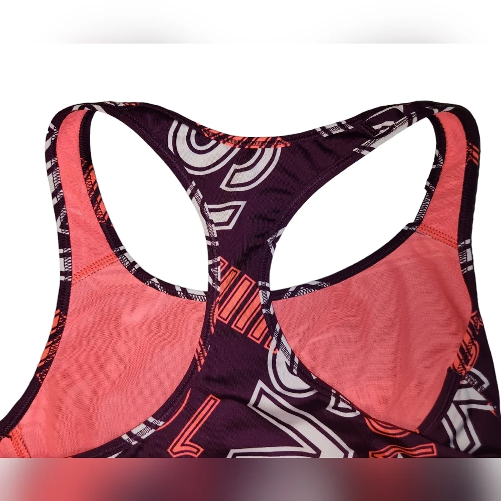 VSX‎ Victoria's Secret Sports Bra Purple Orange Graphic Print Activewear
